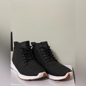 DC Men's Black and White High-Top Sneakers